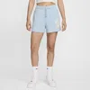 Nike Women's  Sportswear Club Fleece Mid-rise Graphic Shorts In Blue