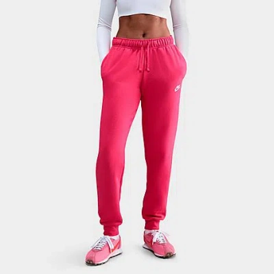 Nike Women's Sportswear Club Fleece Mid-rise Jogger Pants In Red