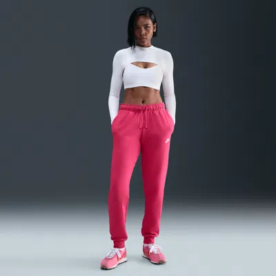 Nike Women's  Sportswear Club Fleece Mid-rise Jogger Pants In Black