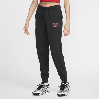 Nike Women's  Sportswear Club Fleece Mid-rise Jogger Pants In Black