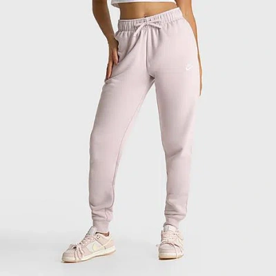 Nike Women's Sportswear Club Fleece Mid-rise Jogger Pants In Platinum Violet