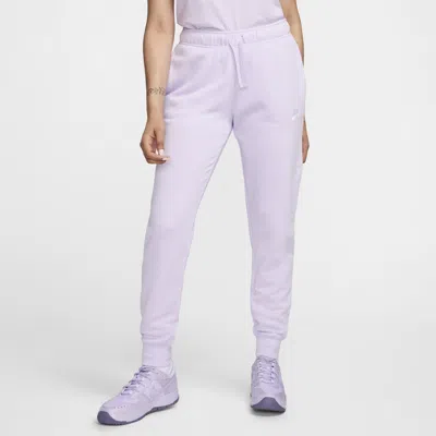 Nike Women's  Sportswear Club Fleece Mid-rise Jogger Pants In Purple