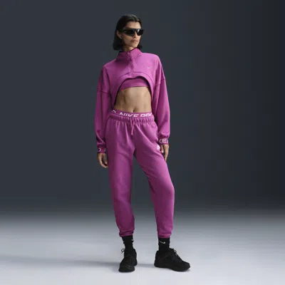 Nike Women's  Sportswear Club Fleece Mid-rise Jogger Pants In Purple