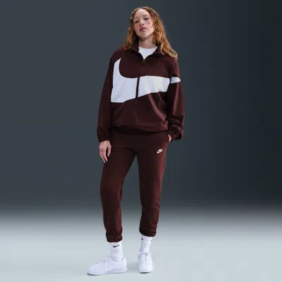 Nike Women's  Sportswear Club Fleece Mid-rise Jogger Pants In Red