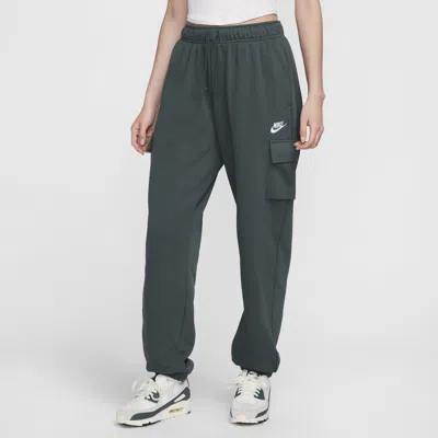 Nike Women's  Sportswear Club Fleece Mid-rise Oversized Cargo Sweatpants In Green