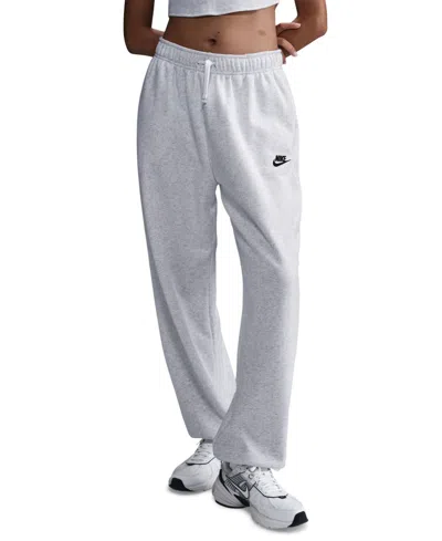 Nike Women's Sportswear Club Fleece Mid-rise Oversized Sweatpants In B Hthr,bla
