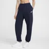 Nike Women's  Sportswear Club Fleece Mid-rise Oversized Sweatpants In Obsidian/white