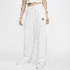 Nike Women's  Sportswear Club Fleece Mid-rise Oversized Sweatpants In Birch Heather/black