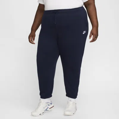 Nike Women's  Sportswear Club Fleece Mid-rise Oversized Sweatpants (plus Size) In Blue