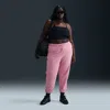 Nike Women's  Sportswear Club Fleece Mid-rise Oversized Sweatpants (plus Size) In Pink