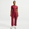 Nike Mid Rise Oversized Pant In Pink