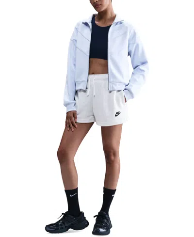 Nike Women's Sportswear Club Fleece Mid-rise Shorts In Blue