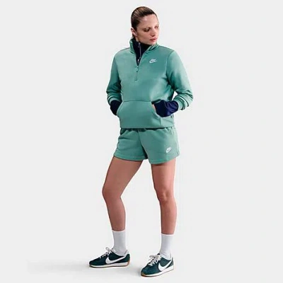 Nike Women's Sportswear Club Fleece Mid-rise Shorts In Green