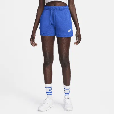 Nike Women's  Sportswear Club Fleece Mid-rise Shorts In Blue