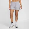 Nike Women's  Sportswear Club Fleece Mid-rise Shorts In Birch Heather/black