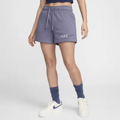 Nike Women's  Sportswear Club Fleece Mid-rise Shorts In Gray