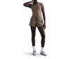 Nike Women's Sportswear Club Fleece Mid-rise Shorts In Mink Brown/heather/white In Multi