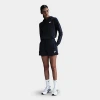 Nike Women's  Sportswear Club Fleece Mid-rise Shorts In Obsidian/white 