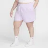 Nike Women's  Sportswear Club Fleece Mid-rise Shorts (plus Size) In Purple