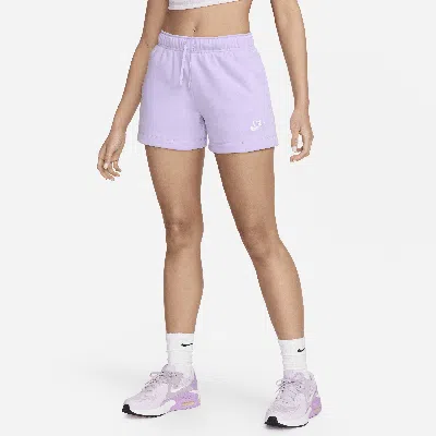 Nike Women's  Sportswear Club Fleece Mid-rise Shorts In Violet Mist