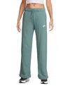 Nike Women's Sportswear Club Fleece Mid-rise Wide-leg Sweatpants In Green