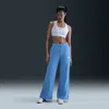 Nike Women's  Sportswear Club Fleece Mid-rise Wide-leg Sweatpants In Blue