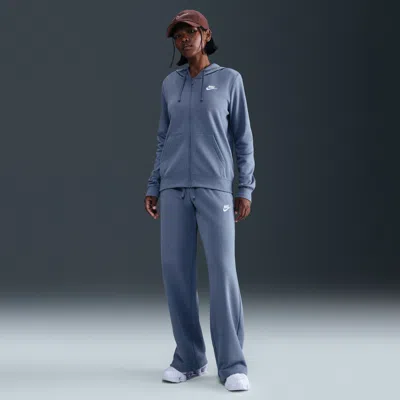 Nike Women's  Sportswear Club Fleece Mid-rise Wide-leg Sweatpants In Blue