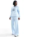 Nike Women's Sportswear Club Fleece Mid-rise Wide-leg Sweatpants In Blue
