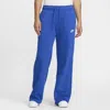 Nike Women's  Sportswear Club Fleece Mid-rise Wide-leg Sweatpants In Blue