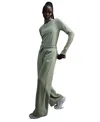 Nike Women's  Sportswear Club Fleece Mid-rise Wide-leg Sweatpants In Jdhrzn,whi