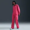 Nike Women's  Sportswear Club Fleece Mid-rise Wide-leg Sweatpants In Pink