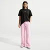 Nike Women's  Sportswear Club Fleece Mid-rise Wide-leg Sweatpants In Pink