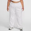 Nike Women's  Sportswear Club Fleece Mid-rise Wide-leg Sweatpants (plus Size) In Brown
