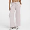 Nike Women's  Sportswear Club Fleece Mid-rise Wide-leg Sweatpants In Purple