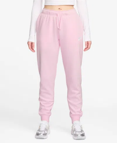 Nike Women's Sportswear Club Fleece Mid-rise Joggers In Pink
