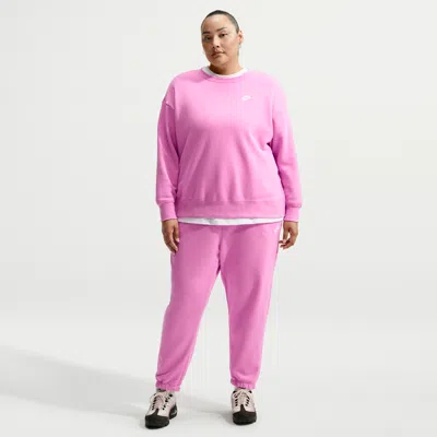 Nike Women's  Sportswear Club Fleece Mid-rise Oversized Sweatpants (plus Size) In Multi