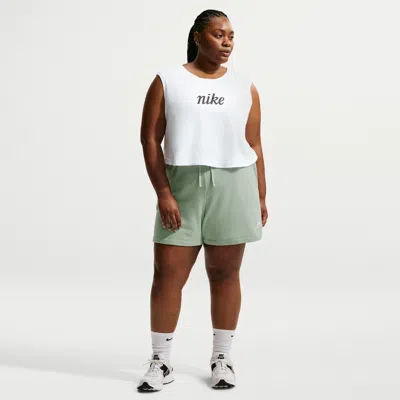 Nike Women's  Sportswear Club Fleece Mid-rise Shorts (plus Size) In Green