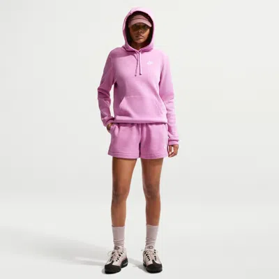 Nike Women's  Sportswear Club Fleece Mid-rise Shorts In Pink