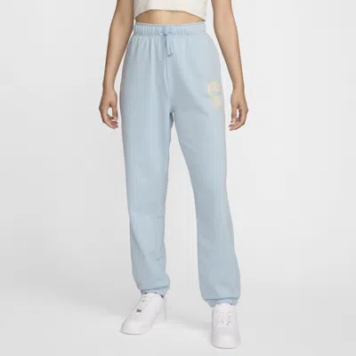 Nike Women's  Sportswear Club Fleece Oversized Mid-rise Sweatpants In Blue
