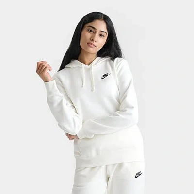 Nike Women's Sportswear Club Fleece Pullover Hoodie In White