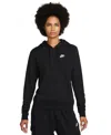 Nike Black Sportswear Club Hoodie In Black,white