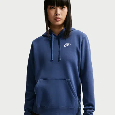 Nike Women's  Sportswear Club Fleece Pullover Hoodie In Blue