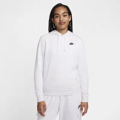 Nike Women's  Sportswear Club Fleece Pullover Hoodie In White