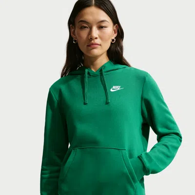 Nike Women's  Sportswear Club Fleece Pullover Hoodie In Green