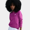 Nike Women's  Sportswear Club Fleece Pullover Hoodie In Hot Fuchsia/white 