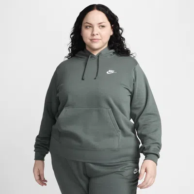 Nike Women's  Sportswear Club Fleece Pullover Hoodie (plus Size) In Green