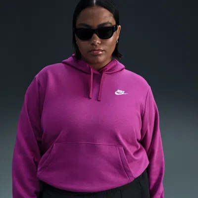 Nike Women's  Sportswear Club Fleece Pullover Hoodie (plus Size) In Purple