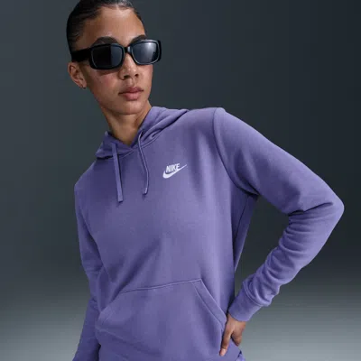 Nike Women's  Sportswear Club Fleece Pullover Hoodie In Purple