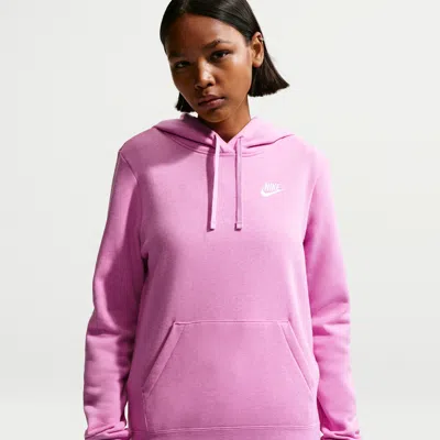 Nike Women's  Sportswear Club Fleece Pullover Hoodie In Pink