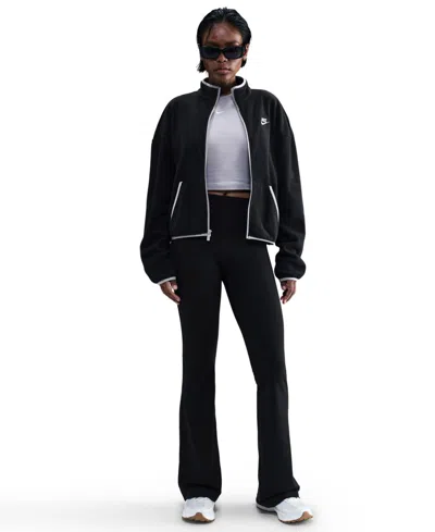 Nike Women's Sportswear Club Long-sleeve Jacket In Black